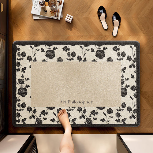 Decorative Floral Kitchen Mat