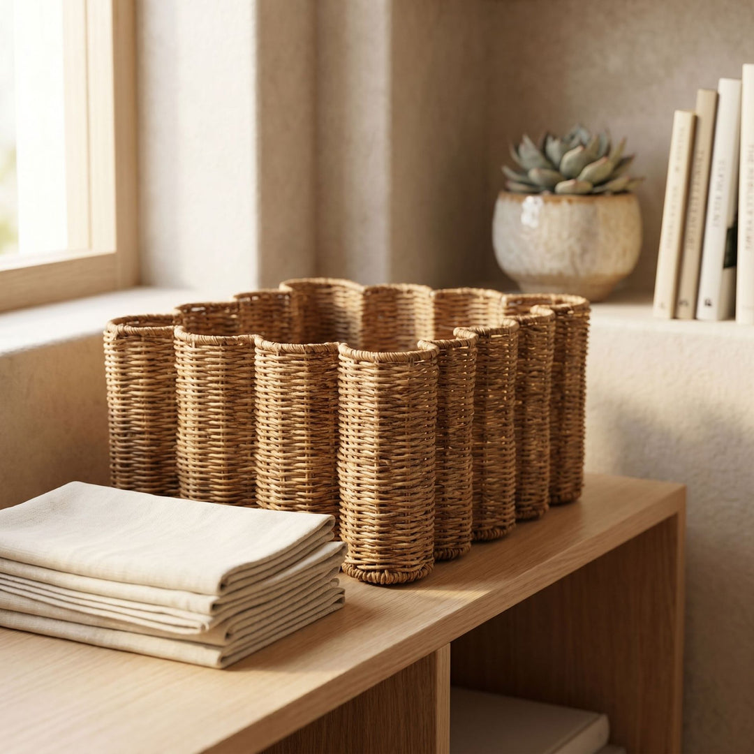 Decorative storage basket in flower design Bowlift