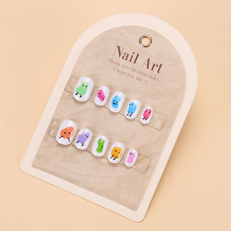 Fun Cartoon-Themed Press-On Nail Set Bowlift