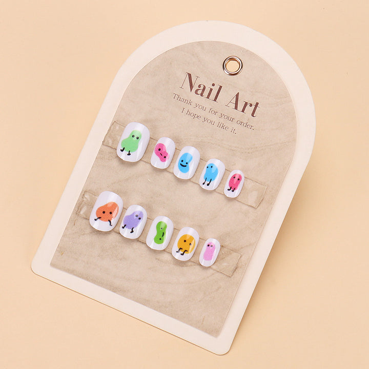 Fun Cartoon-Themed Press-On Nail Set Bowlift