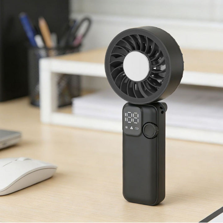 Ladies portable mini air circulator with temperature display Bowlift