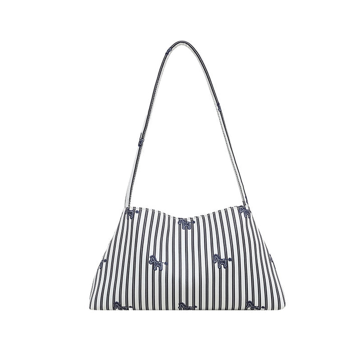 WoChic Embroidered Striped Shoulder Bag Bowlift