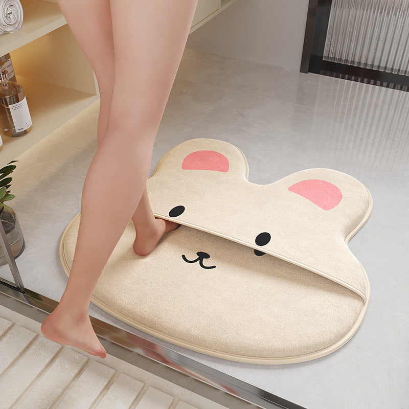Cute Cartoon Bear Bath Mat Bowlift 1786979945