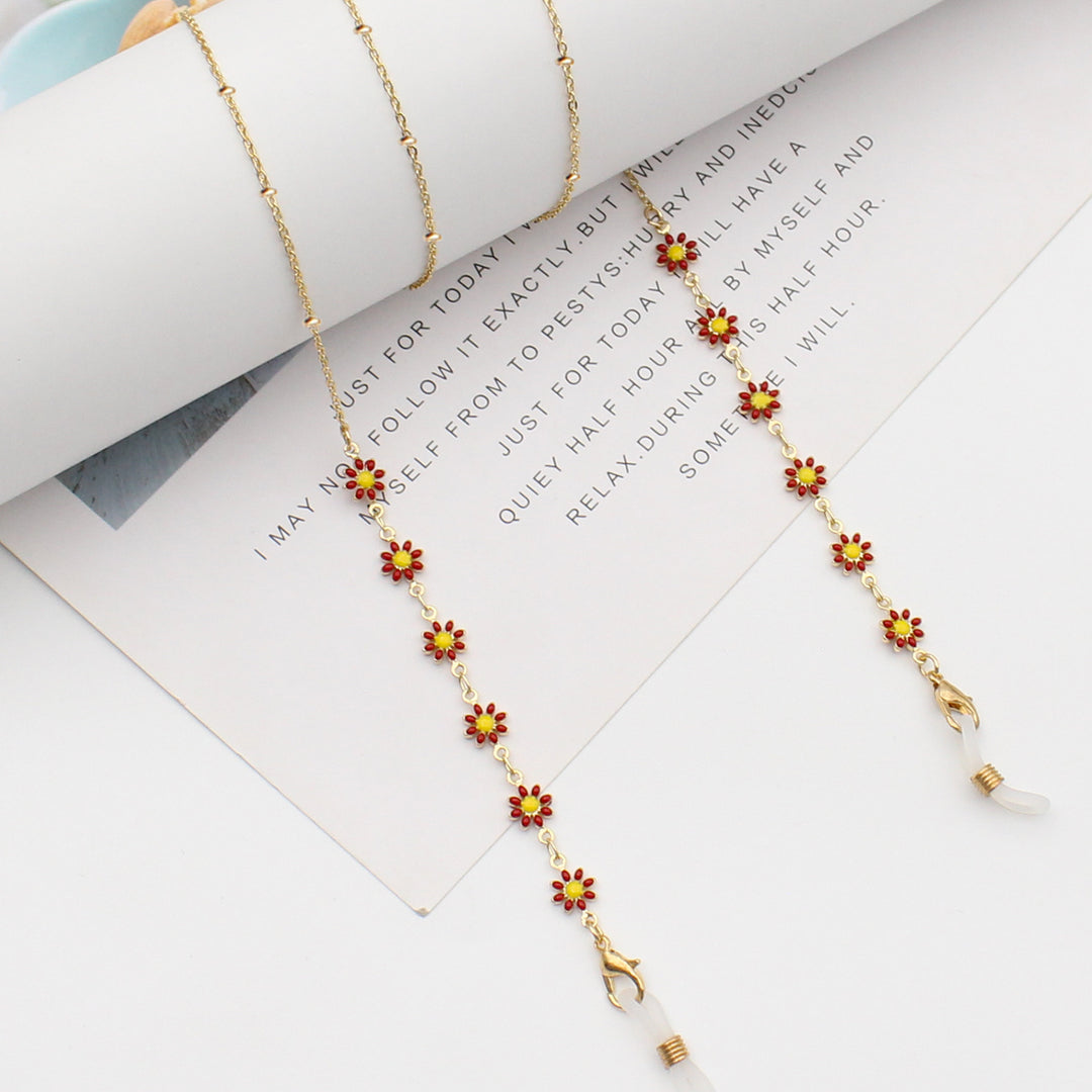 Floral Themed Eyewear Chain Bowlift