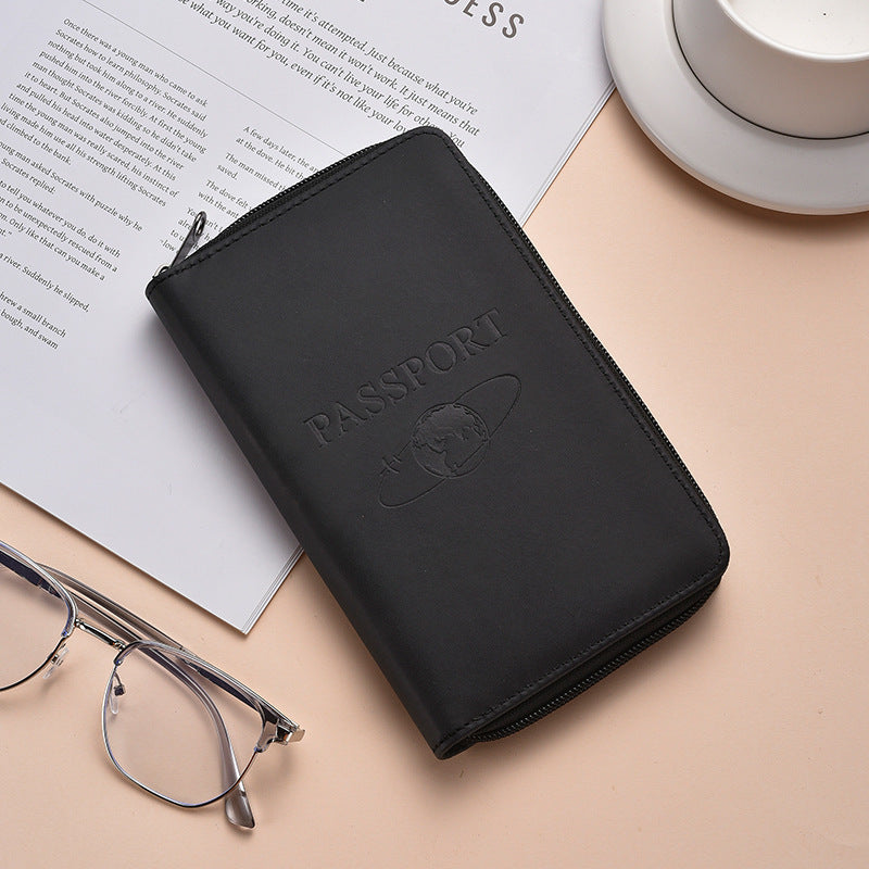 Stylish Zippered Passport Holder Bowlift