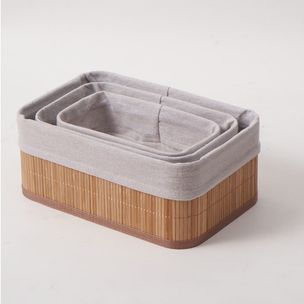 Storage baskets with decorative fabric insert Bowlift