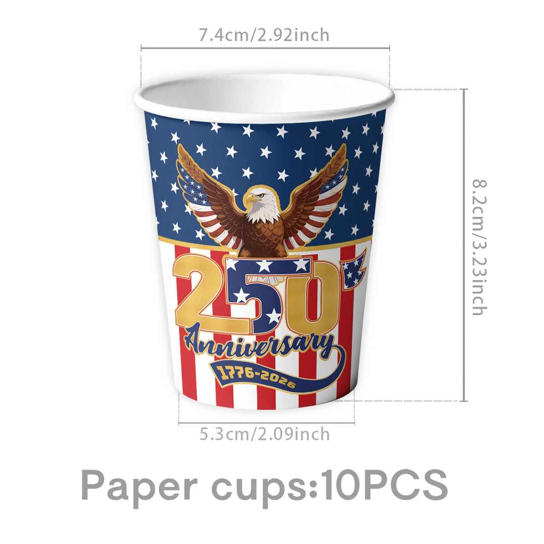 Unisex decorative paper napkins set anniversary motif USA square disposable Bowlift