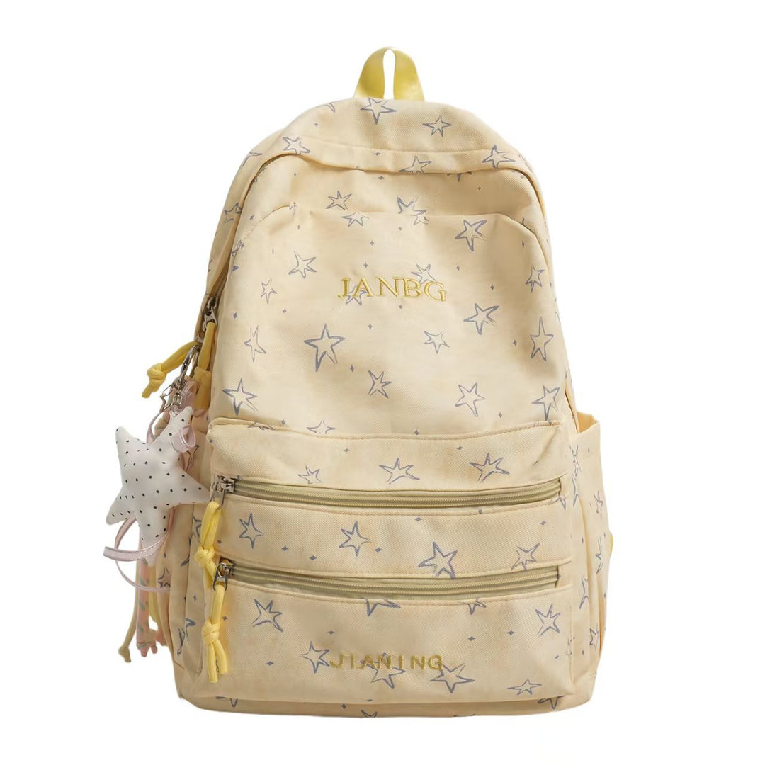 Star Print Casual Backpack Bowlift