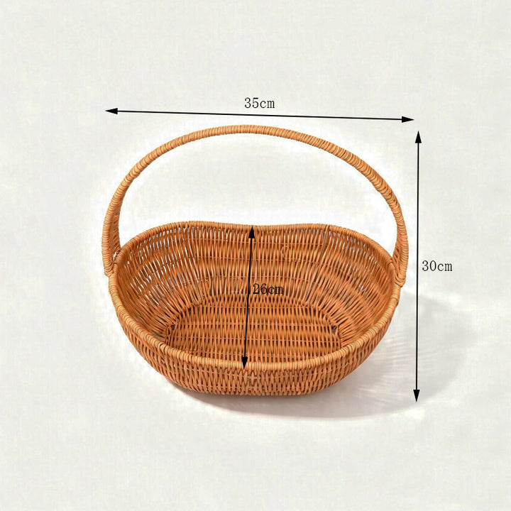 Handcrafted Natural Wicker Storage Basket Bowlift