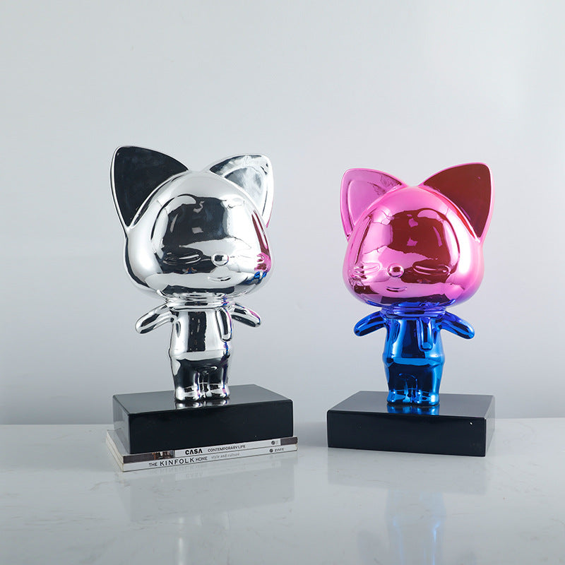 Playful Cat Figurine
