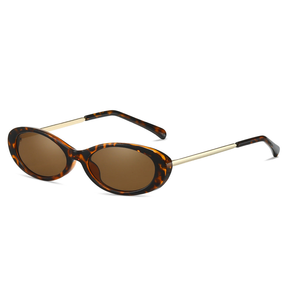Retro-Inspired Oval Frame Sunglasses Bowlift