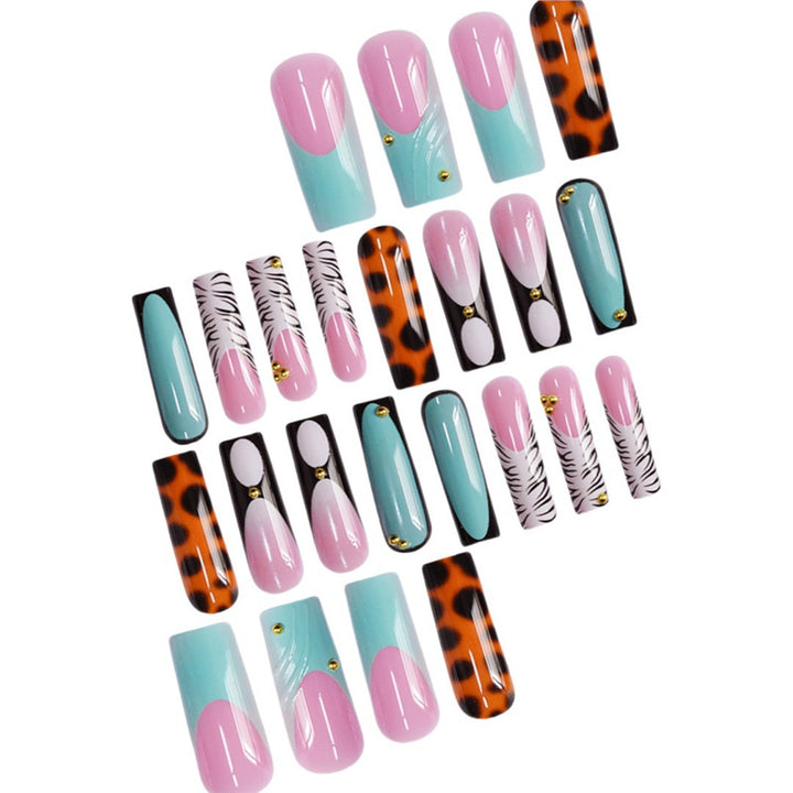 Artistic Press-On Nail Set Bowlift