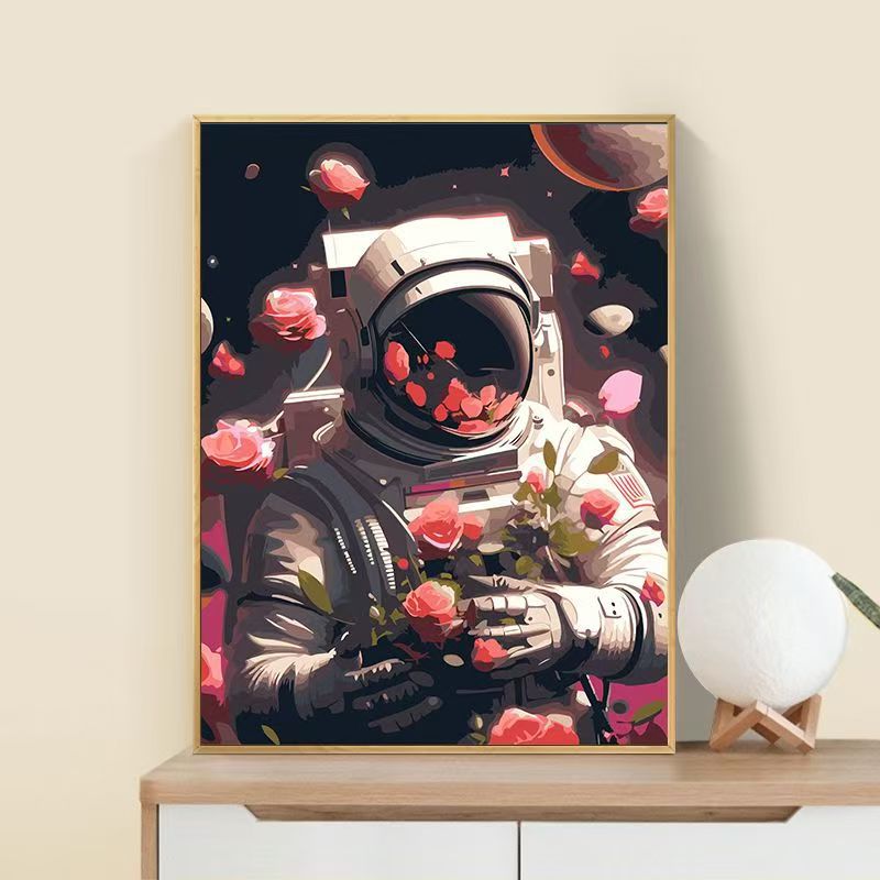Astronaut Flower Art Print Bowlift