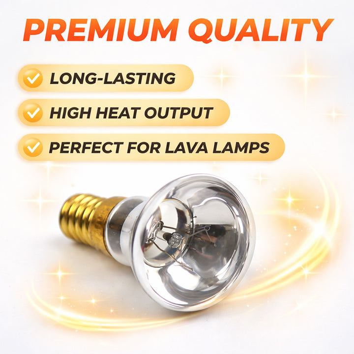 Compact reflector lava lamp replacement bulb with small screw base Bowlift
