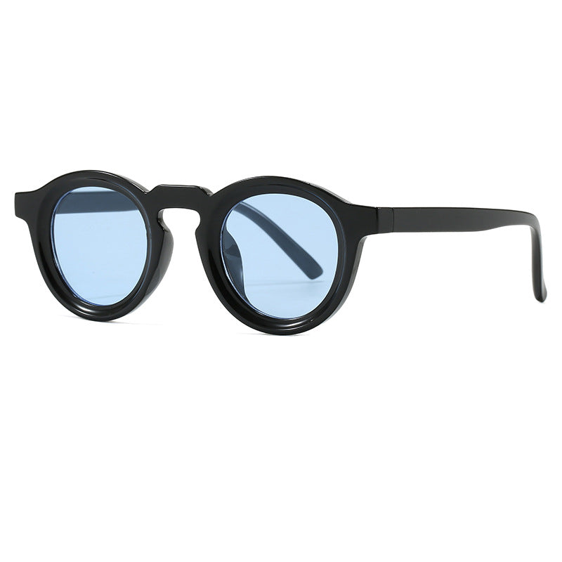 Women's fashionable round sunglasses with transparent frame and UV protection Bowlift