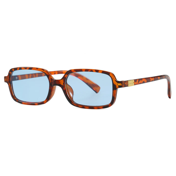Women's fashionable square glasses with elegant plastic frame and gold accents Bowlift