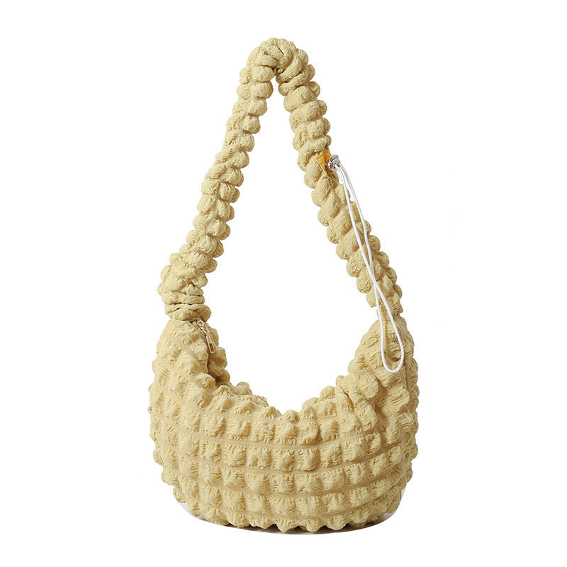 WoTextured Fabric Hobo Bag Bowlift
