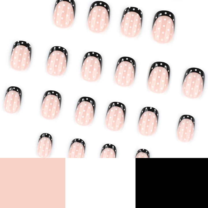 Artful nail art with elegant dots and ombre effect Bowlift