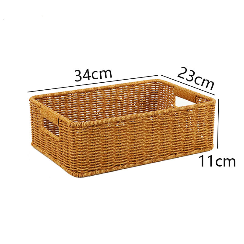 Handwoven Rectangular Storage Basket Bowlift