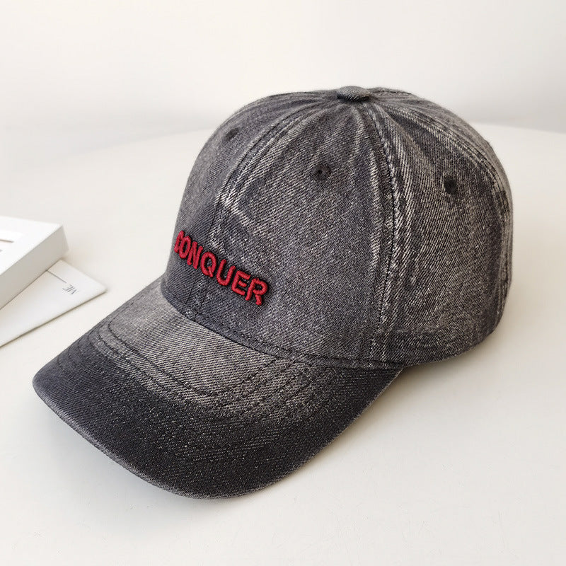 Women's Embroidered Casual Denim Cap Bowlift