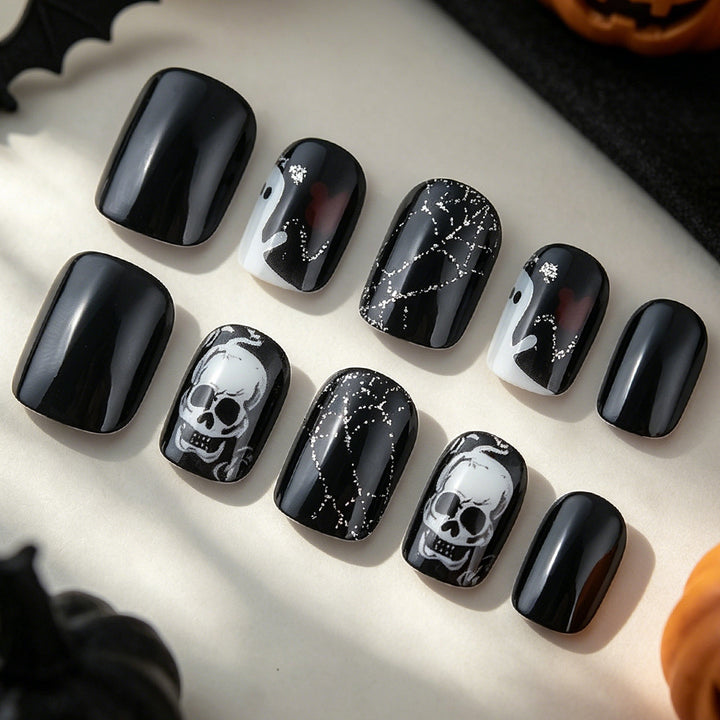 Halloween-Themed Press-On Nail Art Set Bowlift 1787542718