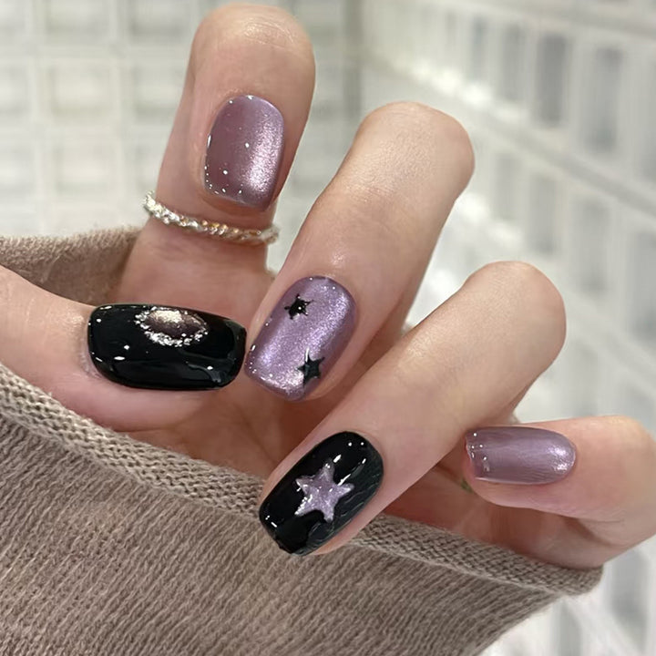 Premium Glittery Press-On Nail Set Bowlift