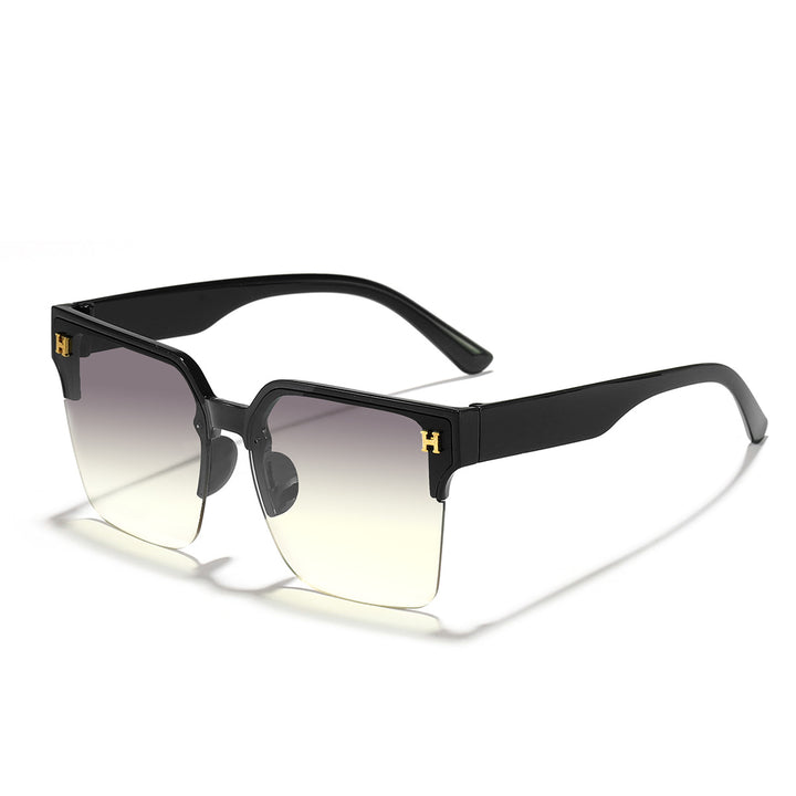 Women's modern square sunglasses with transparent frame Bowlift