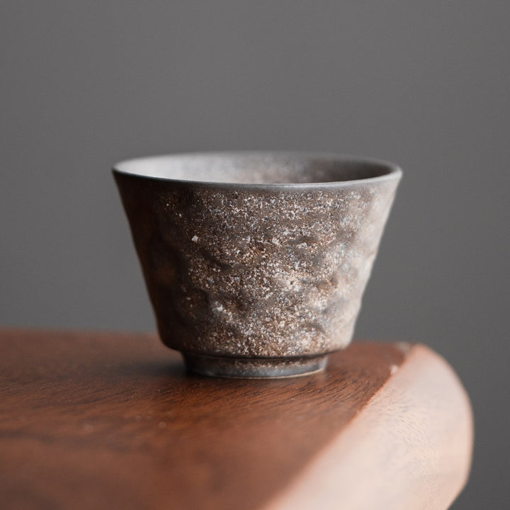 Handcrafted Rustic Ceramic Tea Cup with Textured Glaze Gift Box Bowlift