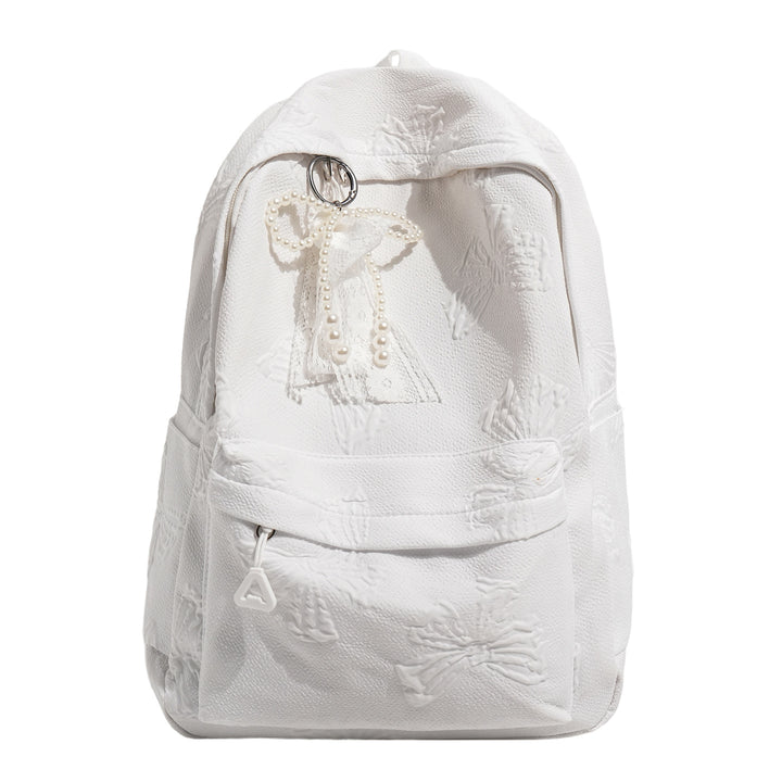 Decorative Pearl Bow Design Backpack