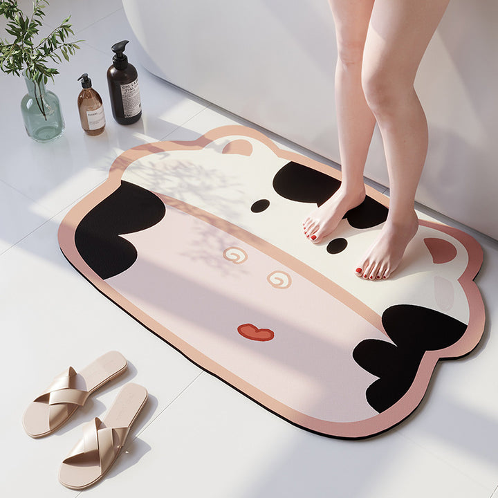 Cartoon Beer-Theme Soft Bath Mat