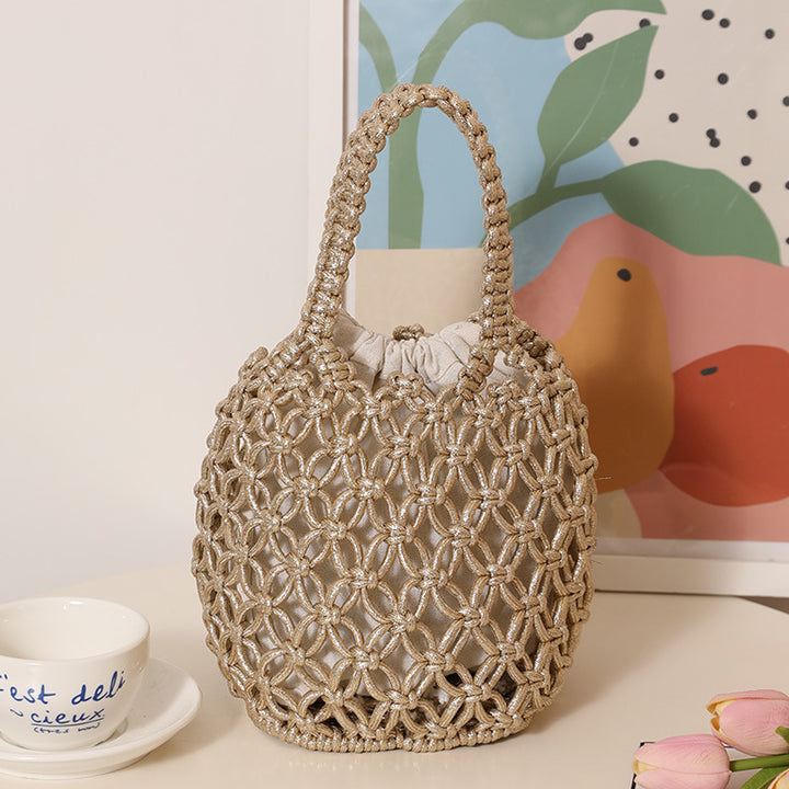 Trendy Shopper Bag with Unique Mesh Design Bowlift