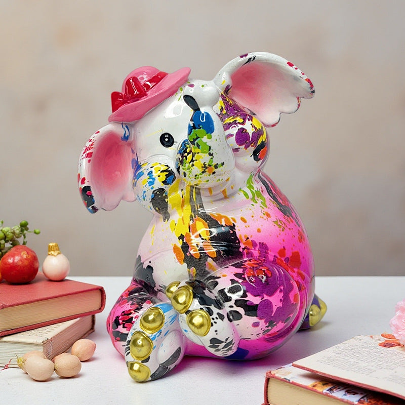 Artistic elephant figure with football motif Bowlift