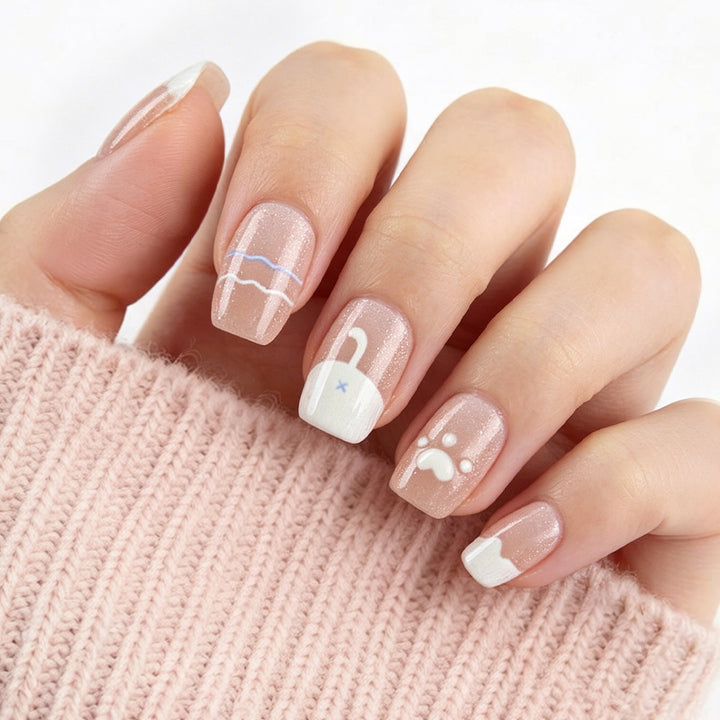 Artistic Themed Press-On Nail Art Bowlift