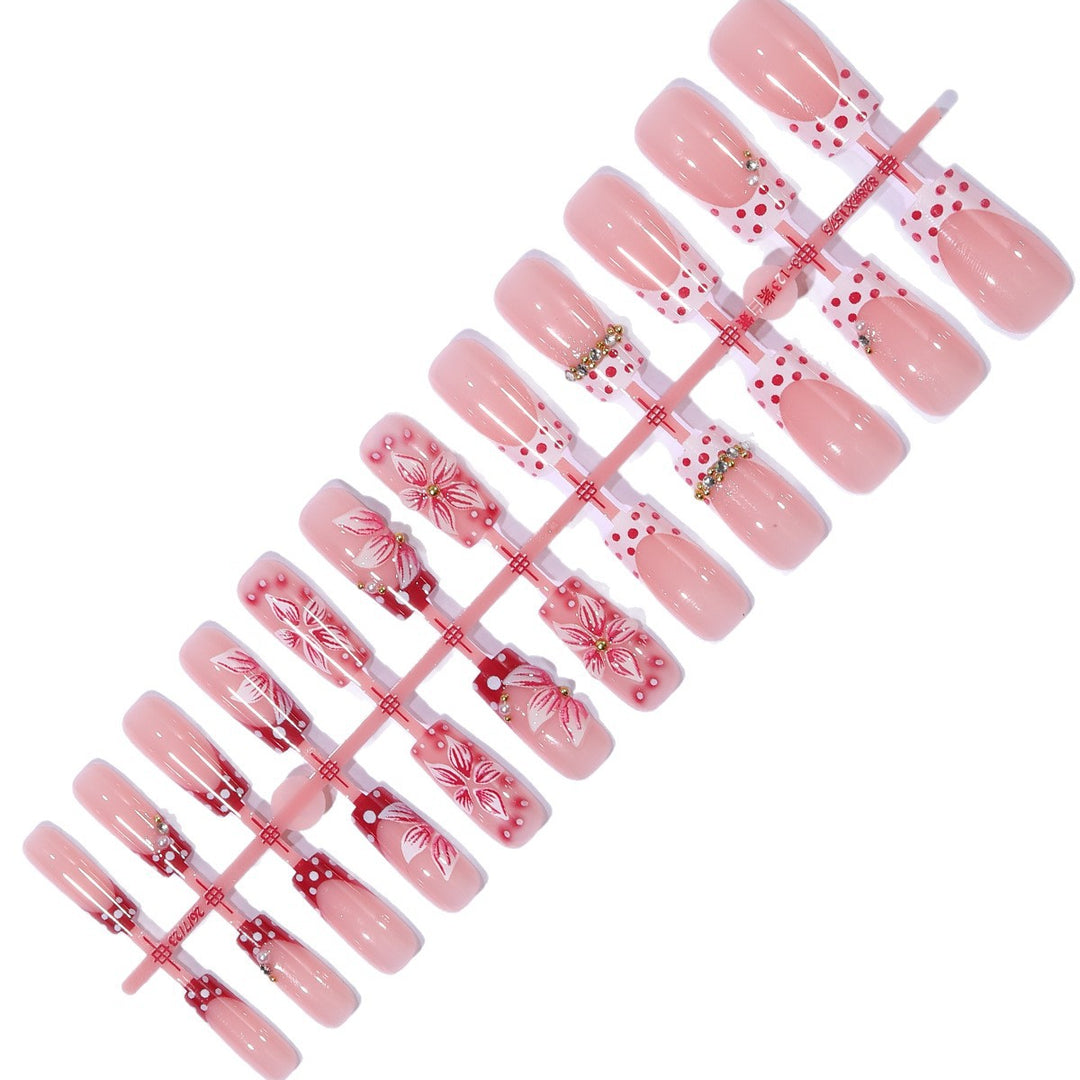 Decorative Floral Nail Art Extensions Bowlift