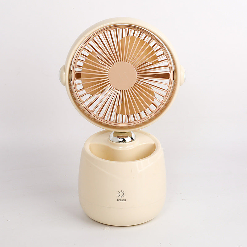Ladies portable touch fan with flexible tilt and USB connection Bowlift