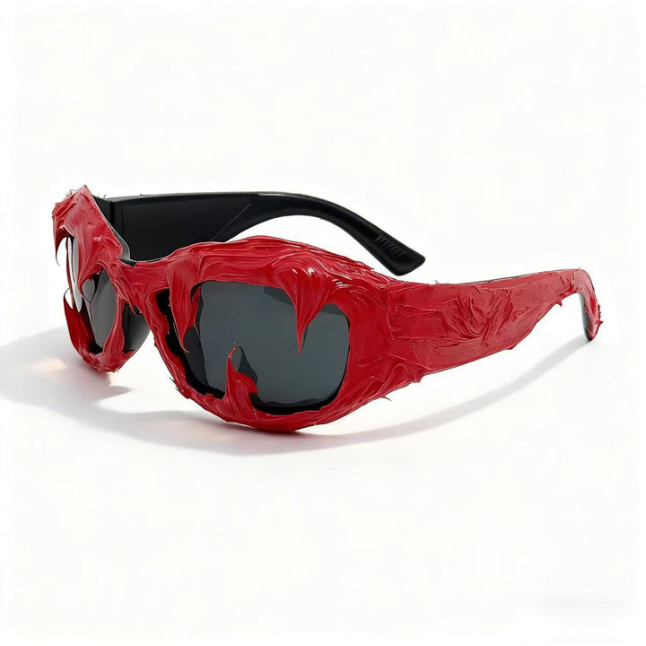 Women futuristic design sunglasses with unique textured surface Bowlift