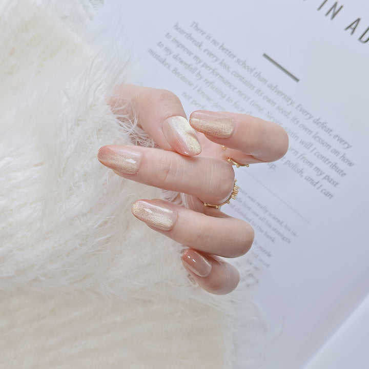 Elegant French Tip Press-On Nails Bowlift