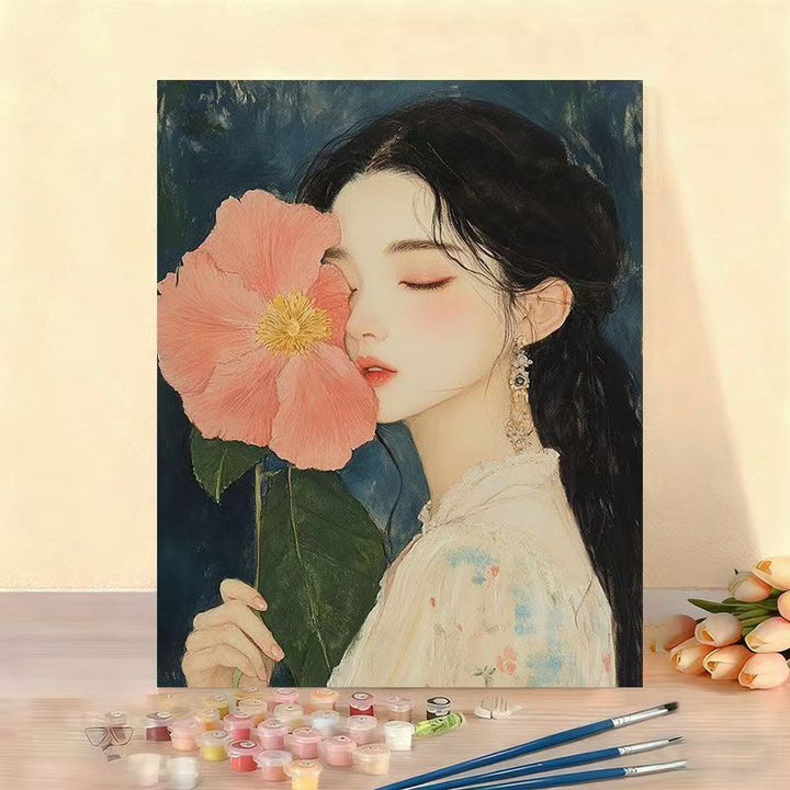 DIY Floral Portrait Paint by Numbers Kit Bowlift