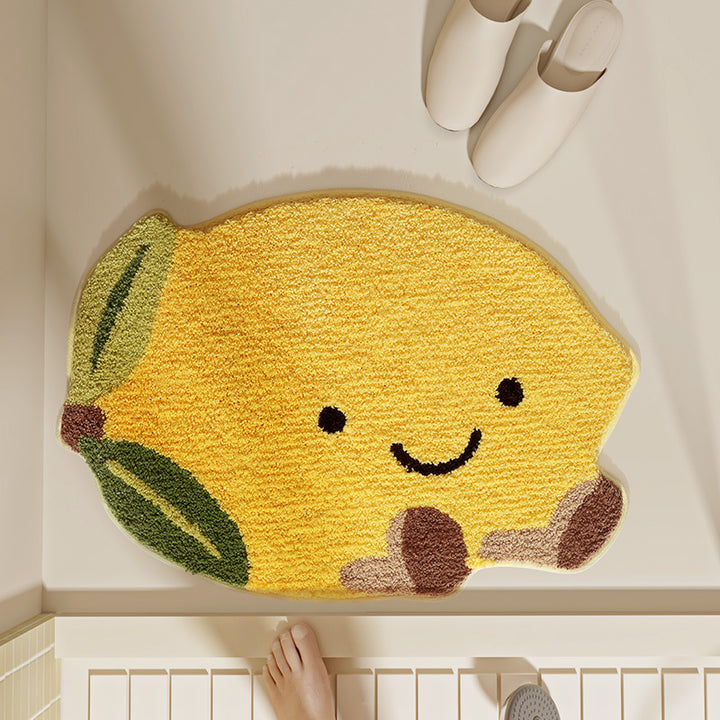 Unisex Cute Citrus Fruit Design Bath Mat Bowlift