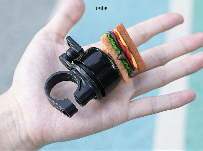 novelty handlebar bicycle bell with silicone popcorn topper and universal clamp Bowlift