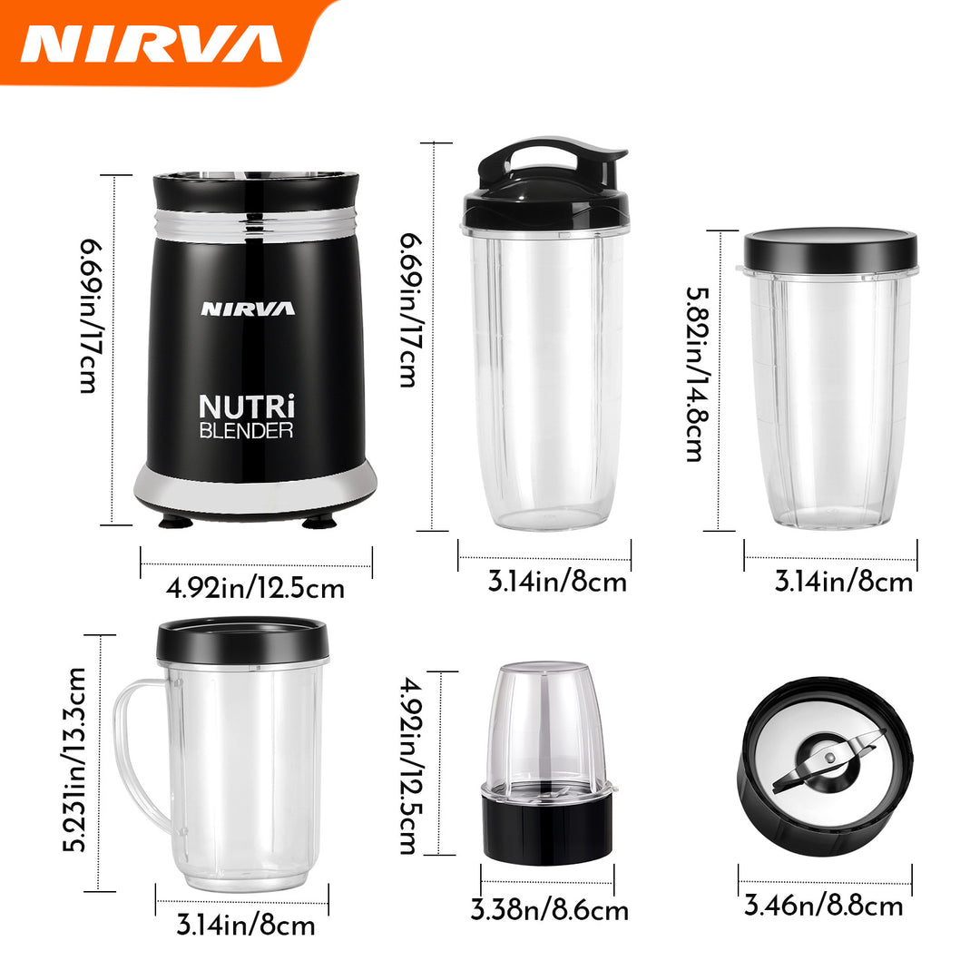 High-Power Multi-Functional Electric Blender with Chopper and Juicing Attachments Bowlift