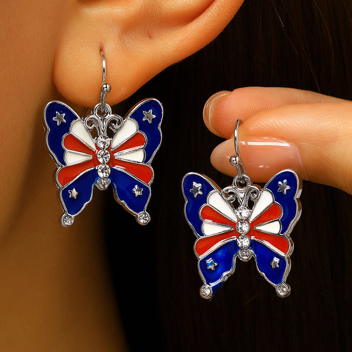 Women's unusual star-rose acrylic earrings with feather-light wearing comfort and fishhook closure Bowlift