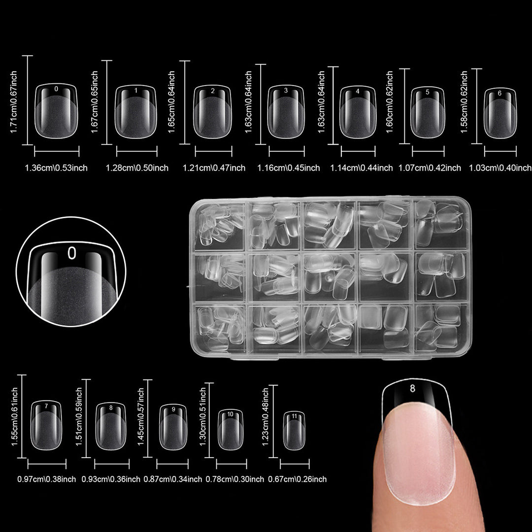 Premium Clear Press-On Nail Tips Bowlift