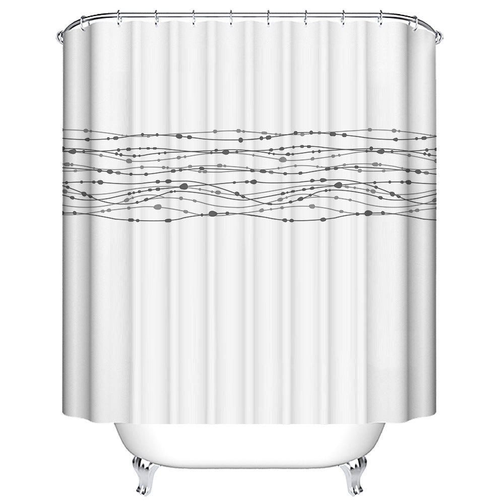Modern Abstract Shower Curtain Bowlift