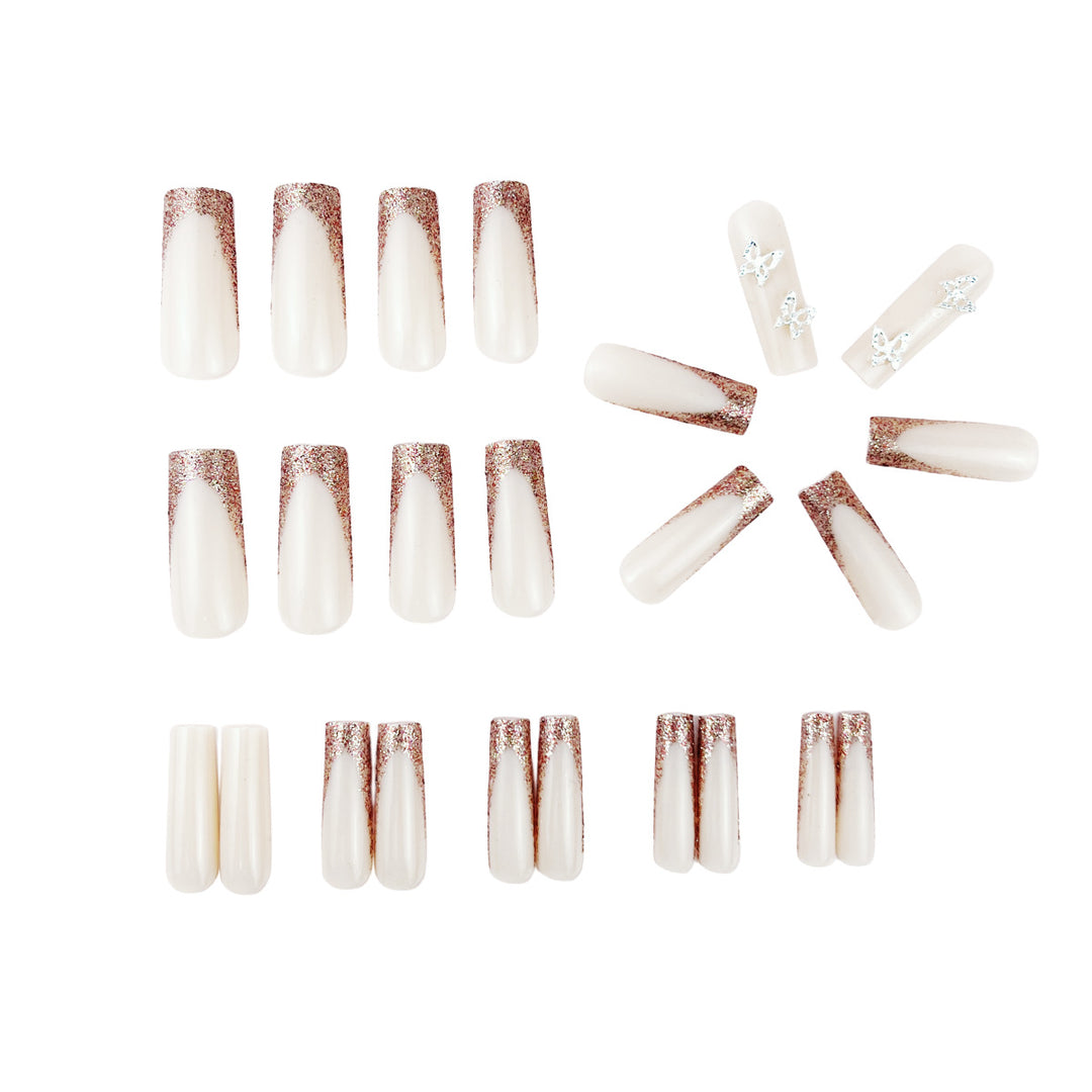 Artistic Long Glossy Almond-Shaped Nail Extensions Bowlift