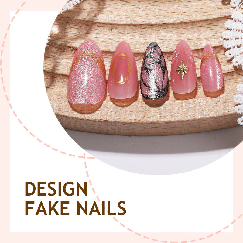 Creative nail art set with rhinestones and glittering accents Bowlift