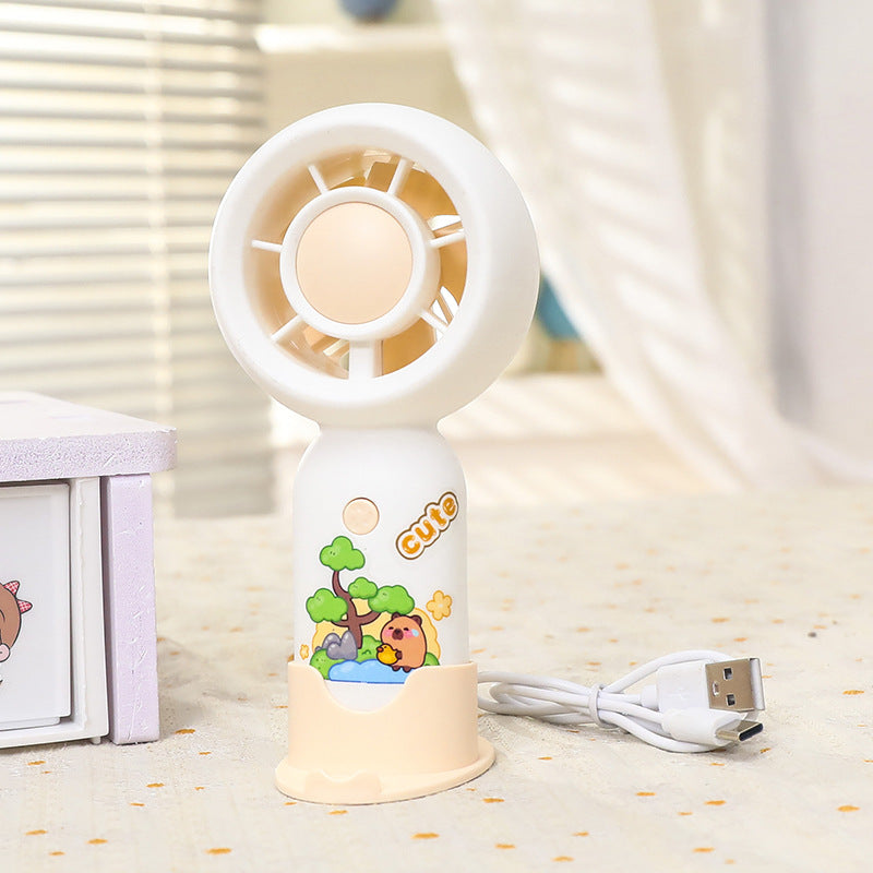 Unisex portable hand fan in playful animal design Bowlift