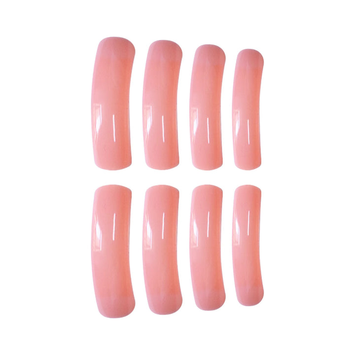 Glossy Long-Length Press-On Nail Set Bowlift