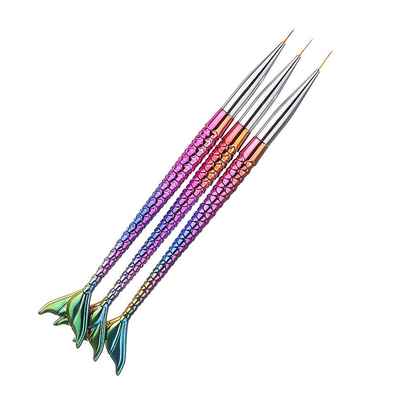 Mermaid Tail Nail Art Brushes Bowlift