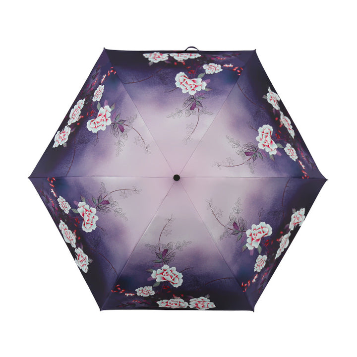 Ladies Elegant Umbrella with Exquisite Floral Design Bowlift